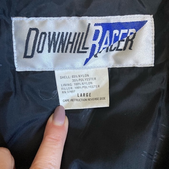 Downhill Racer Jacket 80s Vtg Thermaloft Black - Picture 5 of 9